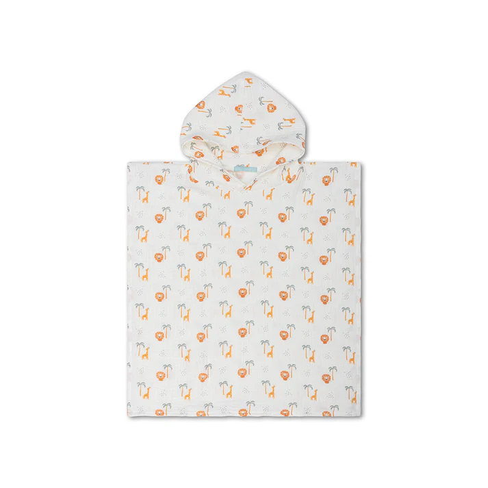 Poncho de Plage - Jungle - Gaze de Coton - 50 x 50 cm