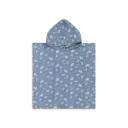 Poncho de Plage - Bleu - Gaze de Coton - 52 x 52 cm