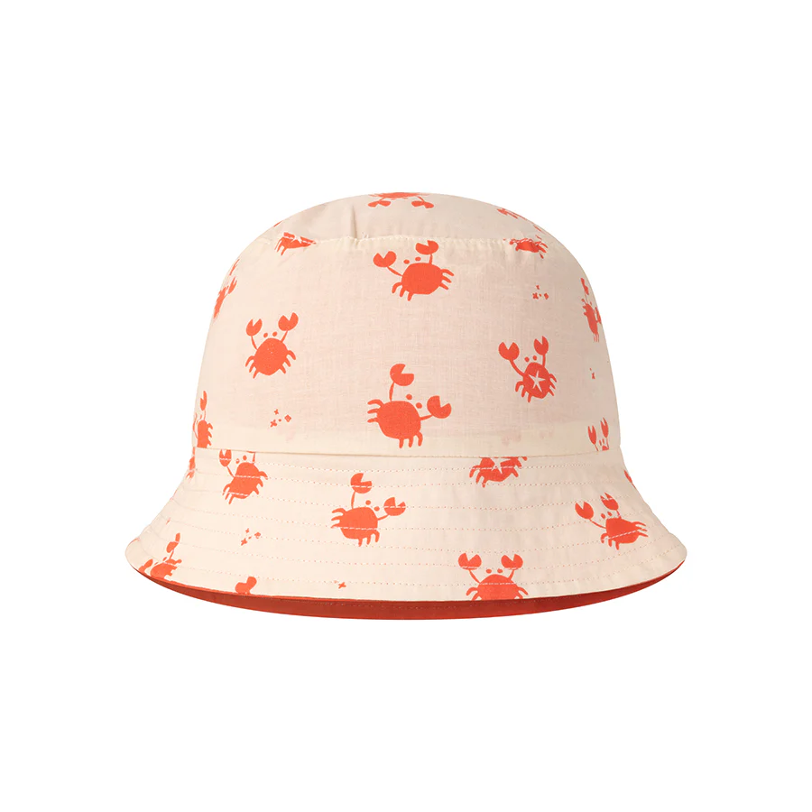 Chapeau de soleil réversible - Beige/Rouge - Crabby 1/2 Years
