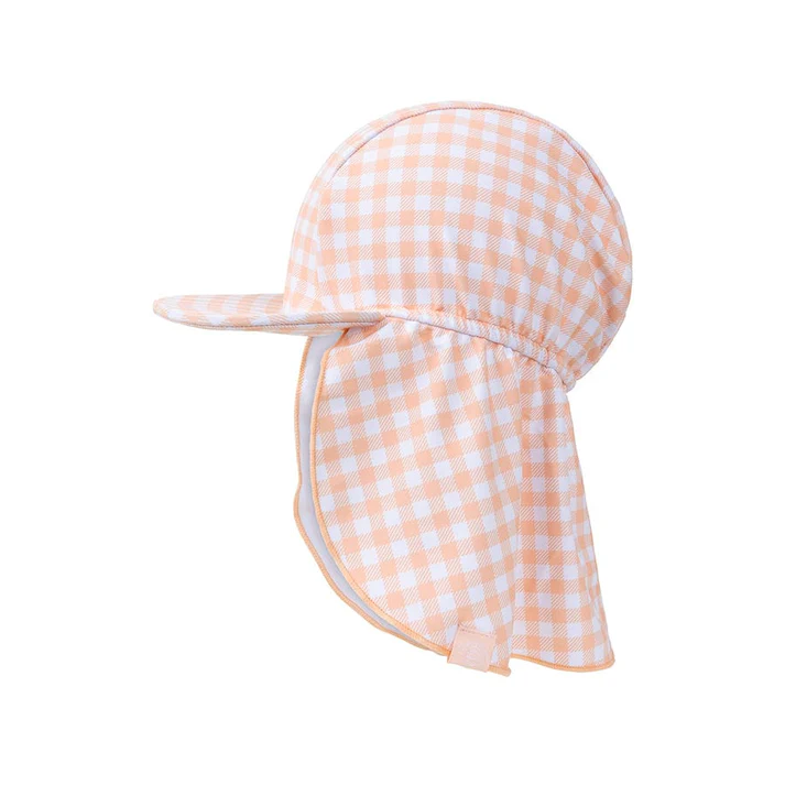 Casquette de soleil - Orange/Blanc - Vichy - Swim Essentiel