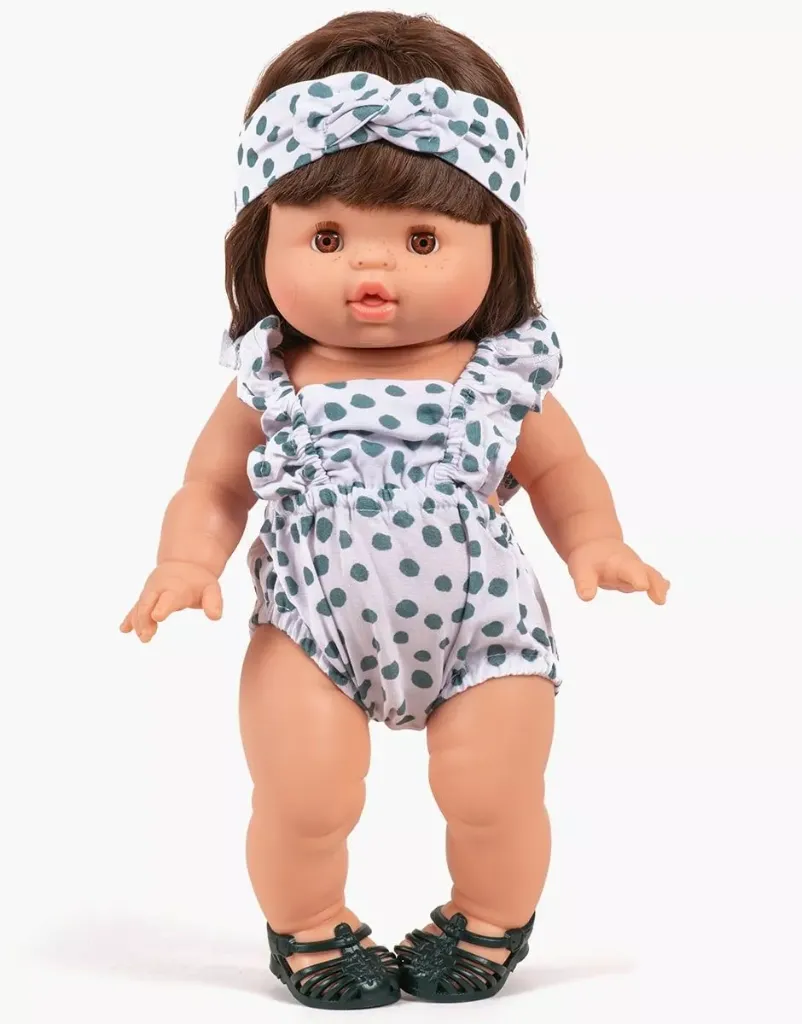 Barboteuse à pois + Headband - Thelma - Minikane