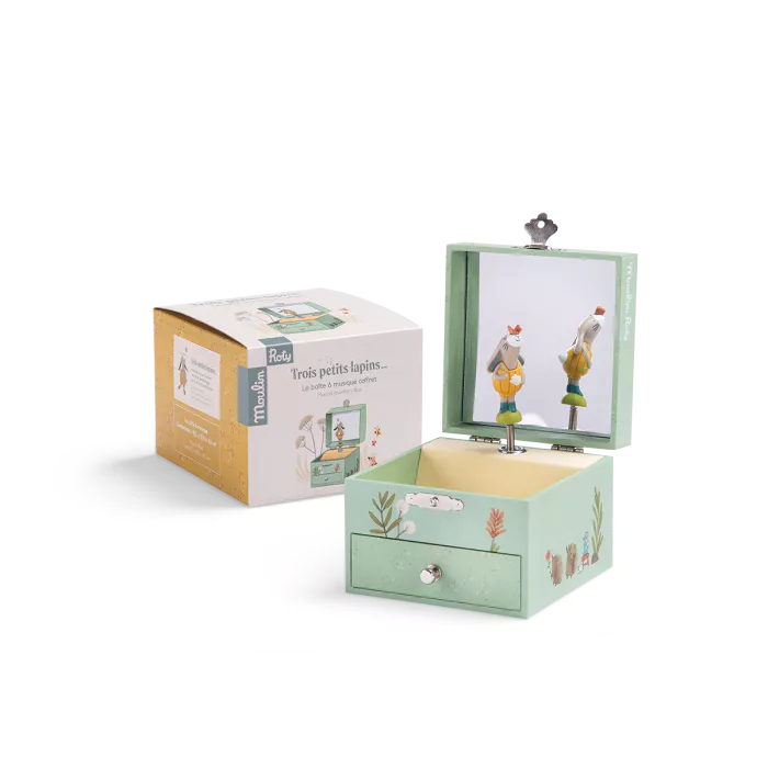 Moulin Roty - Boîte à musique - Coffret 3 petits lapins