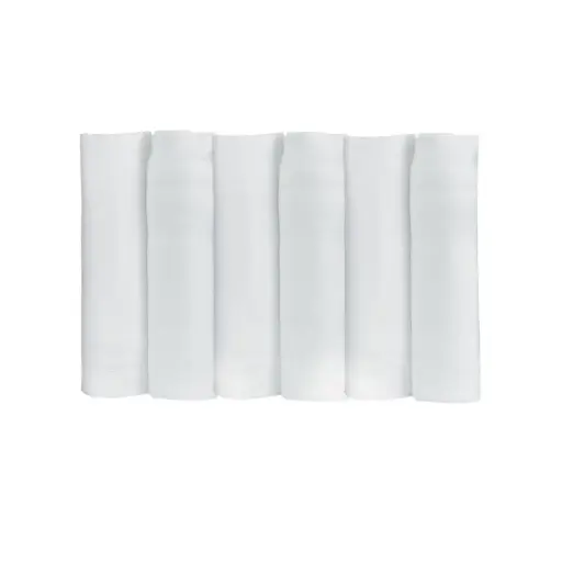 3kg7 - Lot de 6 langes blanc